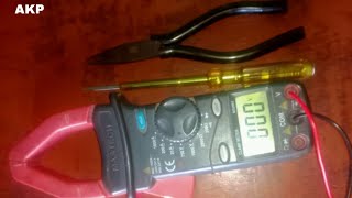 Digital clamp metre AC current voltage testing [upl. by Ainomar]