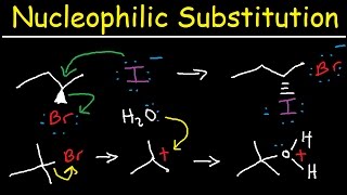 Nucleophilic Substitution Reactions  SN1 and SN2 Mechanism Organic Chemistry [upl. by Ococ]