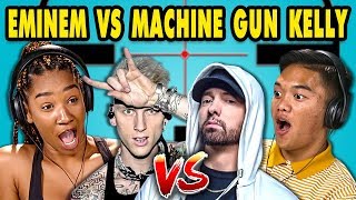 Teens React to EminemMachine Gun Kelly Diss Tracks [upl. by Hamford15]