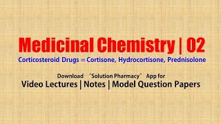 Medicinal Chemistry II 60 Corticosteroid Drugs  Cortisone Hydrocortisone Prednisolone [upl. by Los]