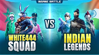 White444 Squad Vs Indian Legends  Free Fire Insane Clash Squad battle bw India Vs Mena Server [upl. by Neral]