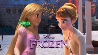 Rapunzel with Anna choosing dresses for Coronation ball  English Audio Frozen 3 Fanmade Scene [upl. by Einuj]