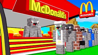 Ich ERÖFFNE einen STEIN MCDONALDS in Minecraft [upl. by Averat]