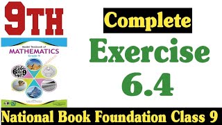 Class 9 Maths Chapter 6 Exercise 64  Ex 64 Class 9  64 Maths Class 9  NBF  Fazal Academy [upl. by Gridley]