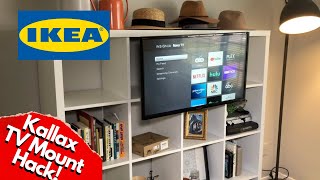 IKEA Kallax TV Mount Hack StepbyStep Instructions [upl. by Tod]