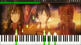 Oregairu Zoku  Last request Episode 13 BGMPiano  Synthesia tutorial  sheets [upl. by Anamuj697]