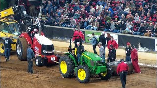 PRO STOCK Pulling tractor loses tire WILD RIDE NFMS Championship tractor pull Louisville Ky 2024 [upl. by Asela206]