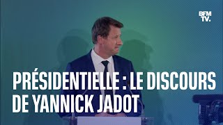 Le discours de Yannick Jadot à lissue du premier tour à la présidentielle [upl. by Buskus]