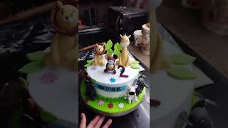 Fondant cake recipe l fondant cake cutting l fondant cake design youtubeshorts shortvideo [upl. by Anauj]