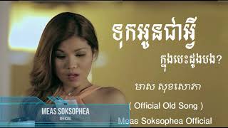 ទុកអូនជាអ្វីក្នុងបេះដូងបង  Tuk Oun Jea Avey Knong Besdong Bong  មាស សុខសោភា  Meas Soksophea [upl. by Sabina]