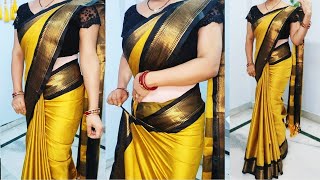 Saree kaise bandhe step by step  How to drape saree perfectly  easy saree draping [upl. by Ellenohs]