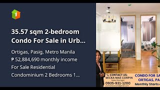 3557 sqm 2bedroom Condo For Sale in Urban Deca Homes Ortigas [upl. by Wiburg]