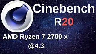 Cinebench R20  AMD Ryzen 7 2700x 43 GHz [upl. by Judye]