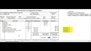 eSocial Modelo de Demonstrativo em Folha de Pagamento com Verbas Informativas [upl. by Ahsinrev]