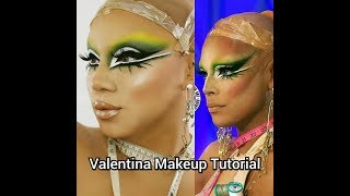 Valentina Makeup Tutorial RPDR All Stars 4 Curves amp Swerves Runway look [upl. by Atirahs638]