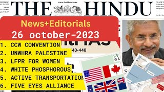 26 October 2023 The Hindu Analysis News  Editorials [upl. by Eikcor]