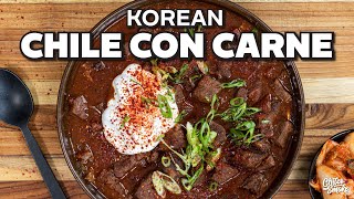 SPICY Korean Chile Con Carne with FOUR Layers of HEAT [upl. by Nemra]