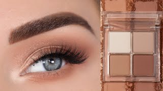 My GoTo Everyday Eyeshadow Look Using Only 1 Brush  ColourPop Free to Be Quad [upl. by Ciro]