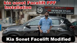 Kia Sonet Facelift PPF installation🔥 KIA SONET Facelift Modification rscarpremiumofficial [upl. by Boor]