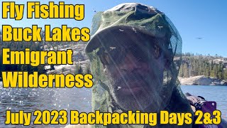 Fly Fishing Upper Buck Lake Backpacking the Emigrant Wilderness July 2023 Days 2 amp 3 [upl. by Aneis]