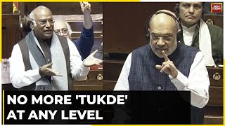 Amit Shah amp Mallikarjun Kharge Engage In Fiery Debate Over Article 370 Verdict  Parliament Session [upl. by Inanuah]