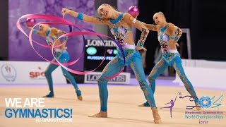 HIGHLIGHTS  2014 Rhythmic Worlds Izmir TUR  Groups 32  We are Gymnastics [upl. by Cirdes]