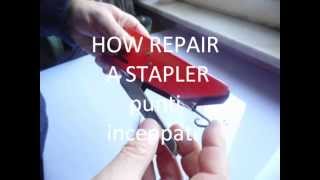 HOW TO REPAIR A STAPLER  JAMMED STAPLES [upl. by Carleton]