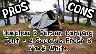 4K Quecha 2 Seconds Pop Up 3 Person Tent REVIEW PROS and CONS Not Sponsored Decathlon [upl. by Vola]