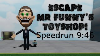 Roblox Escape Mr Funnys ToyShop Speedrun 946 any [upl. by Ebocaj]