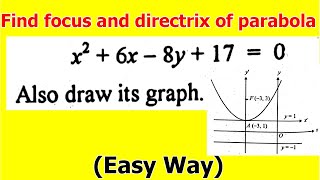 6 Find the Focus and Directrix of Parabola Shifting Conic Sections [upl. by Robb]