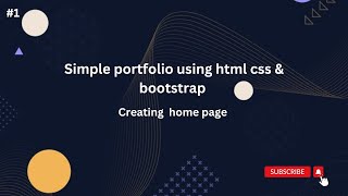 1 How to create portfolio using Html css bootstrap  Home page  WebDev [upl. by Asilehc733]