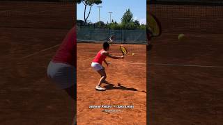 Jasmine Paolini x Sara Errani slice forehand battle tennis [upl. by O'Neill]