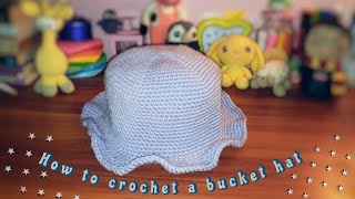 How to crochet a bucket hat  wavy brims ☆ [upl. by Brindle467]