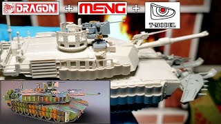 172 Meng  Tmodel  Dragon Model M1A2 SEP V2 TUSK II MBT Custom Build Fireplace ASMR [upl. by Alyat]