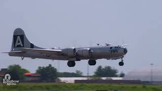 CAF Boeing B29 Superfortress Fifi Startup Taxi Takeoff  4K [upl. by Nojel]