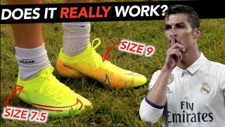 Ronaldos Secret Football boot Trick Why HE does it but YOU SHOULDNT [upl. by Dranel]