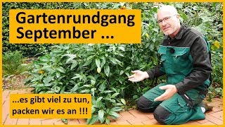 Gartenrundgang September  oder eher Arbeitsrundgang [upl. by Ecinhoj]