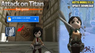 New Update 28  Attack On Titan Game Android Download  Aottg Mobile Download [upl. by Atinram]