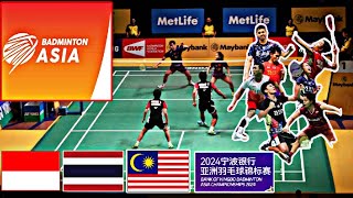 BANK OF NINGBO Badminton Asia Championships 2024  Day3 Round of Quaterfinal  All Court live Score [upl. by Olimreh140]