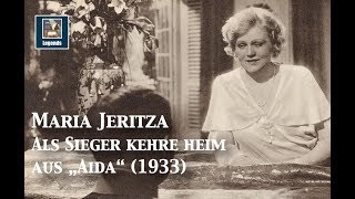 Maria Jeritza Film Footage Als Sieger kehre heim Aida 1933 [upl. by Dnomaid]