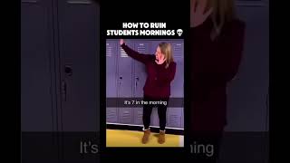 How to ruin students mornings 😭💀 bruh subscribe memes meme trending funny comedy [upl. by Aurora]