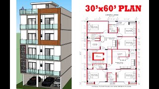 30 X 60 HOUSE PLAN Best plan for 2 Units per floor [upl. by Georgena]