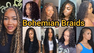 Elegant Bohemian Knotless Braids Hairstyles  Cute Boho Knotless Braids  Long Braids for Women [upl. by Airel922]