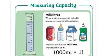 Measuring capacity  millilitres and litres [upl. by Lenra]