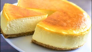 Simple New York Style Cheese Cake  Cheesecake Recipe Easy [upl. by Cantlon]