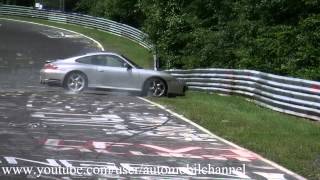 Porsche Almost Crash Accident Unfall Big Moment Spin lucky Nordschleife Nurburgring [upl. by Raimondo525]