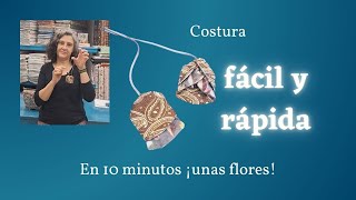 ¡Flores de tela en 2 minutos DIY fácil y rápido para principiantes 🧵✂🌹 [upl. by Iorio351]