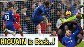 PEMBUKTIAN  Higuain Bungkam Pengkritik dg 2 Gol saat Chelsea Vs Huddersfield 50 [upl. by Wulf]