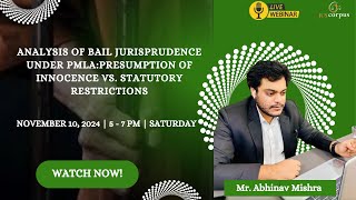 Analysis of Bail Jurisprudence under PMLA Presumption of Innocence vs Statutory Restrictions [upl. by Demetri203]