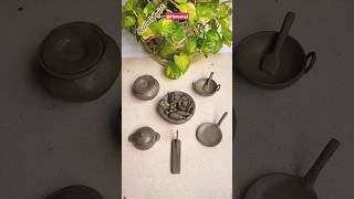 Mini Clay Cooking Pots amp Vegetables Making With Clay shorts [upl. by Kier]